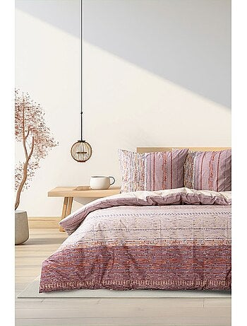 Juego de funda de edredón +funda de almohada 100% algodón "Efonte Ocre