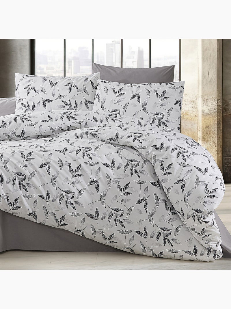 Juego de funda de edredón +funda de almohada 100% algodón Gris - Kiabi