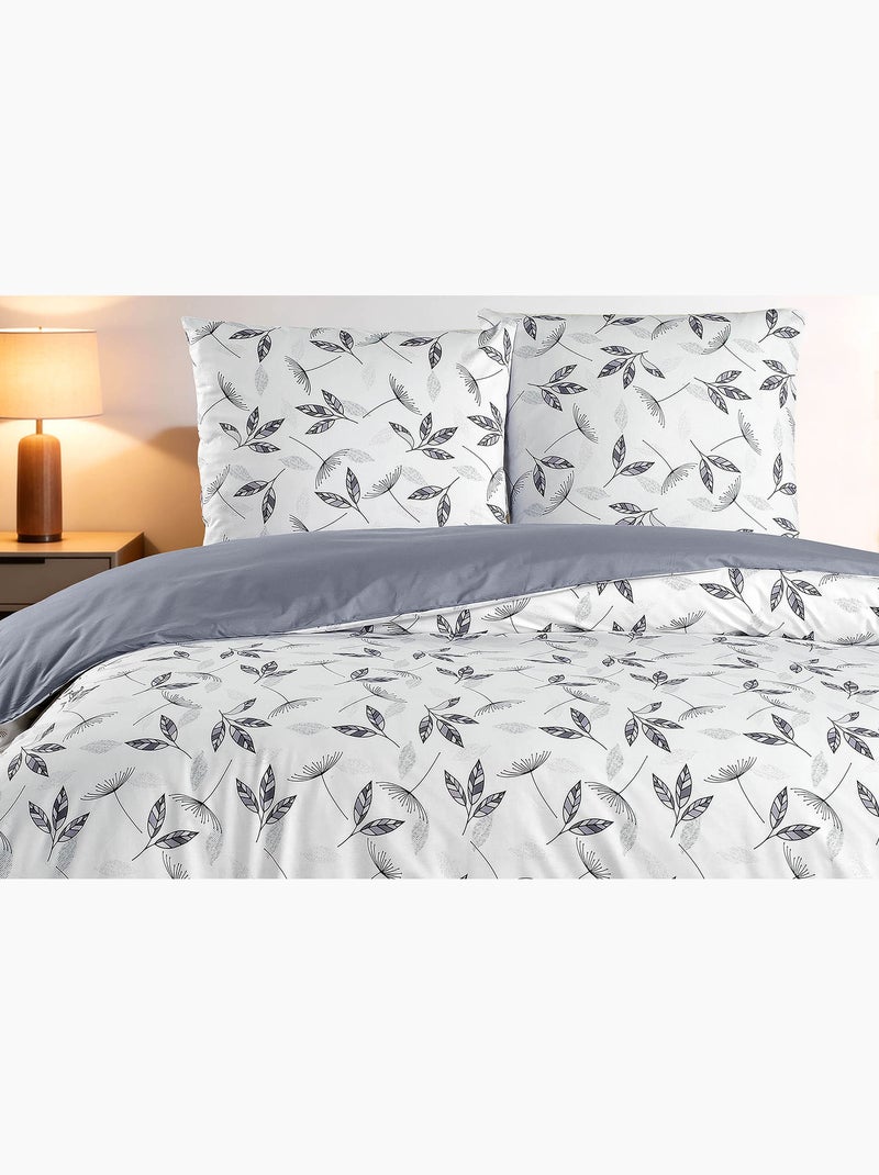 Juego de funda de edredón +funda de almohada 100% algodón Gris - Kiabi