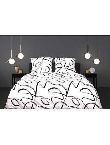 Juego de funda de edredón +funda de almohada 100% algodón "Irregulaire