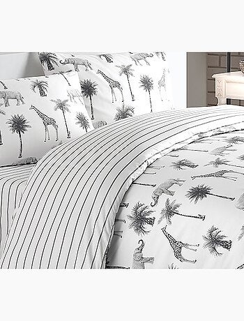 Juego de funda de edredón +funda de almohada 100% algodón "Jungle