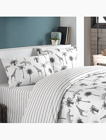 Juego de funda de edredón +funda de almohada 100% algodón "Jungle