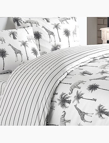 Juego de funda de edredón +funda de almohada 100% algodón "Jungle