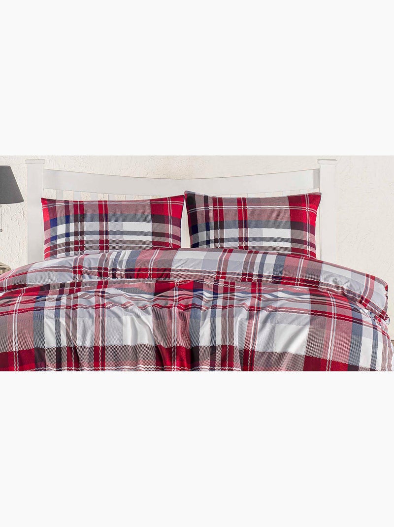 Juego de funda de edredón +funda de almohada 100% algodón Rojo - Kiabi