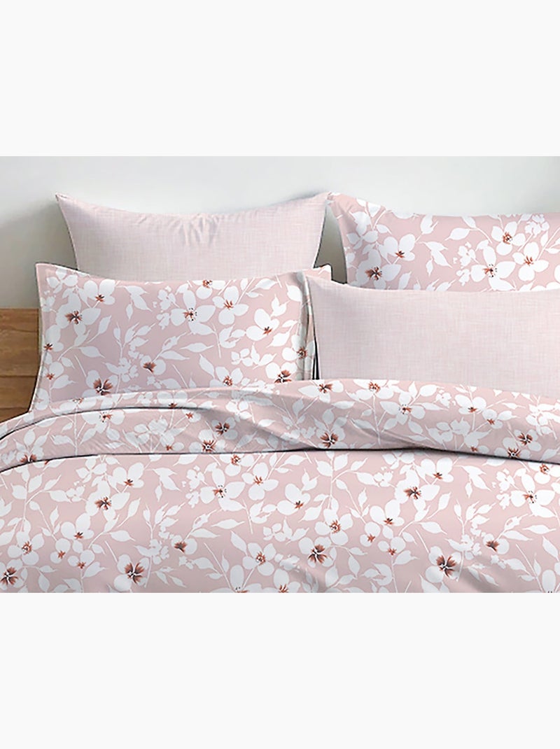 Juego de funda de edredón +funda de almohada 100% algodón Rosa - Kiabi
