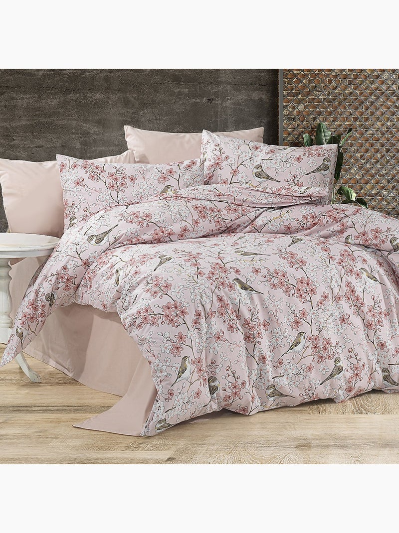 Juego de funda de edredón +funda de almohada 100% algodón Rosa - Kiabi