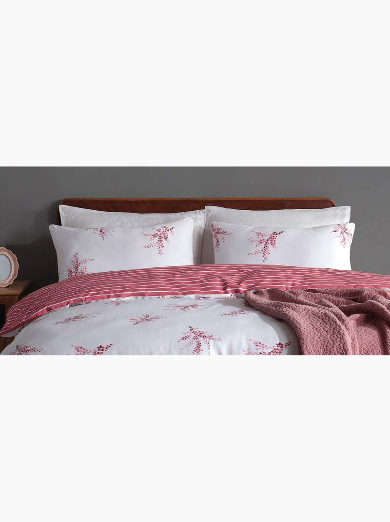 Juego de funda de edredón +funda de almohada 100% algodón Rosa - Kiabi