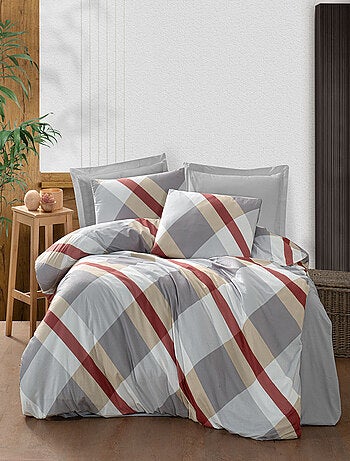 Juego de funda de edredón +funda de almohada 100% algodón "Sherry