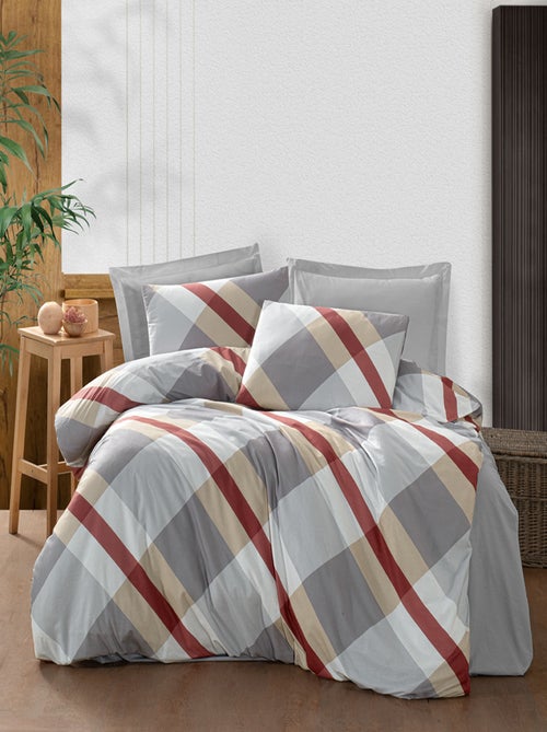 Juego de funda de edredón +funda de almohada 100% algodón "Sherry" - Kiabi