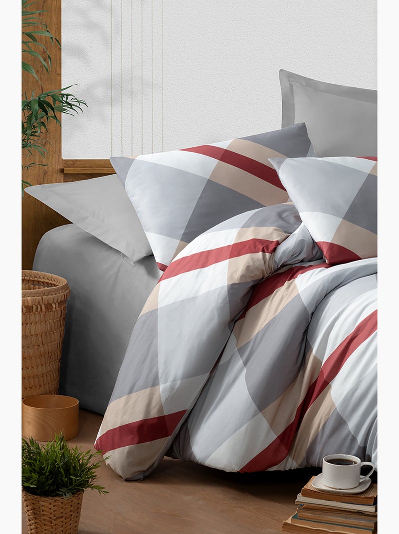 Juego de funda de edredón +funda de almohada 100% algodón "Sherry" Multicolor - Kiabi