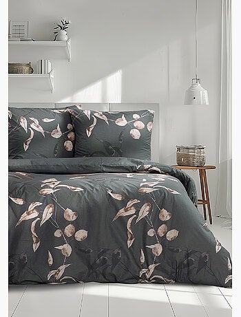 Juego de funda de edredón +funda de almohada 100% algodón "Tivory Vert