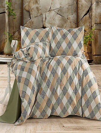 Juego de funda de edredón +funda de almohada 100% algodón