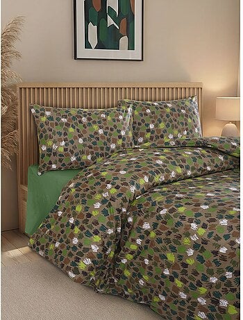 Juego de funda de edredón +funda de almohada 100% algodón