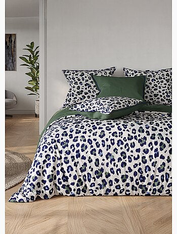 Juego de funda nórdica de algodón, estampado de leopardo - AFIBEL