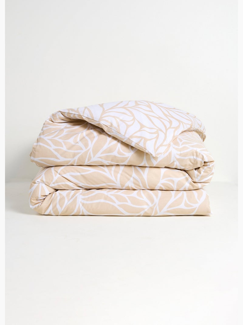 Juego de funda nórdica de algodón, hojas - AFIBEL Beige - Kiabi