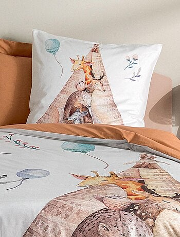 Juego de funda nórdica de animales del bosque