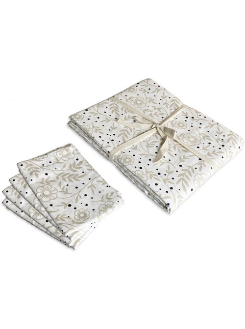 Juego de mantel rectangular de algodón estampado floral VERONE – Future Home - Kiabi