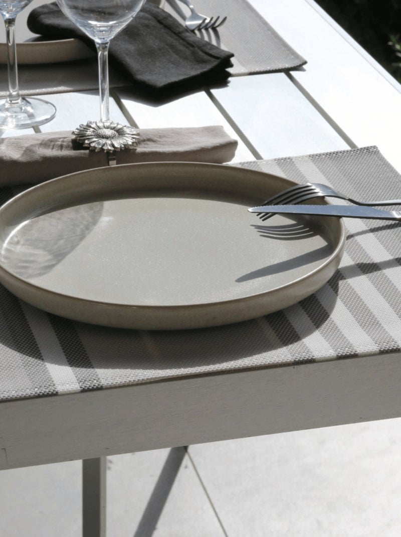 Juego de manteles individuales de plástico a rayas Beige claro - Kiabi
