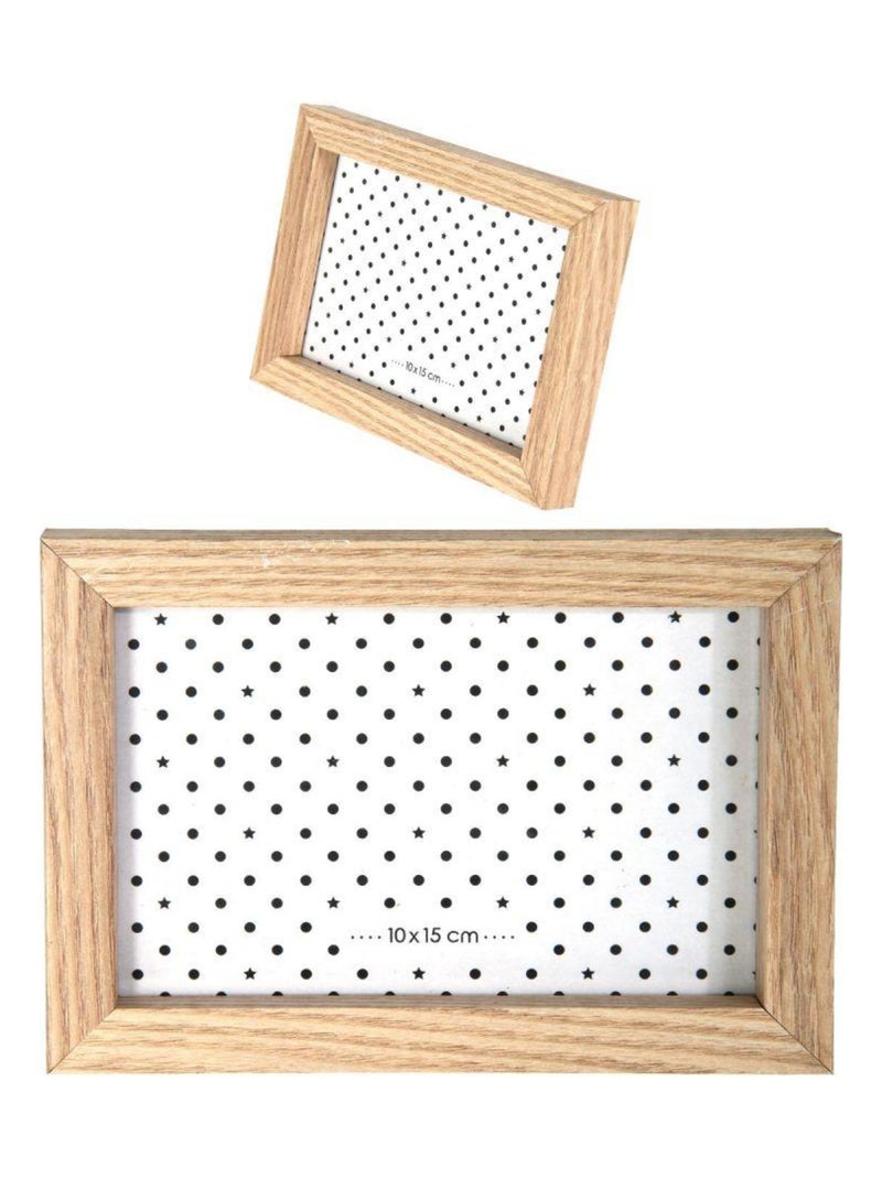 Juego de marcos de fotos de madera a juego - AFIBEL Multicolor - Kiabi