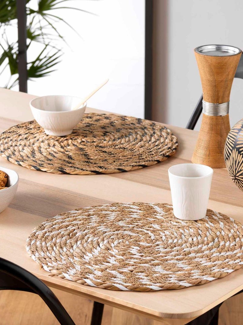 Juego de mesa de junco Negro - Kiabi