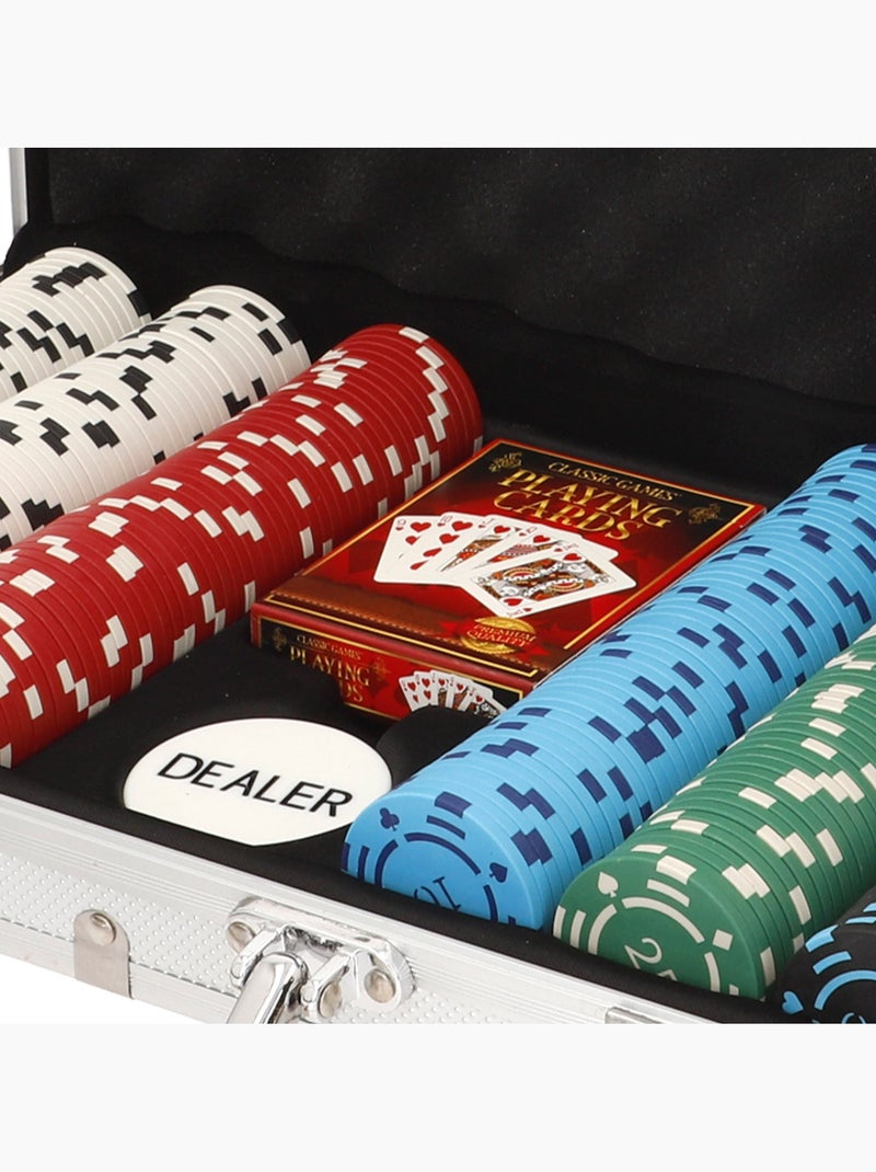 Juego de póker 300 fichas caja aluminio + 18 años colorbaby N/D - Kiabi