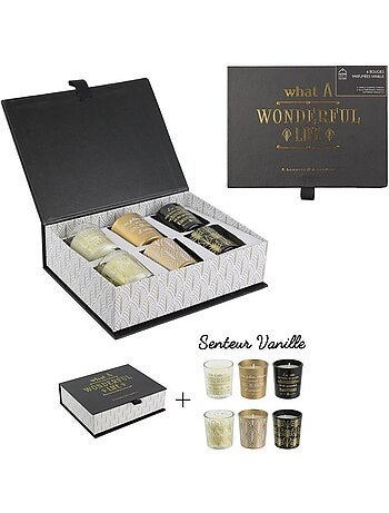 Juego de regalo de 6 velas con temática art déco - afibel