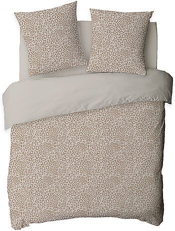 Juego de ropa de cama de algodón con estampado de leopardo