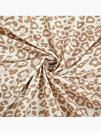 Juego de ropa de cama de algodón con estampado de leopardo