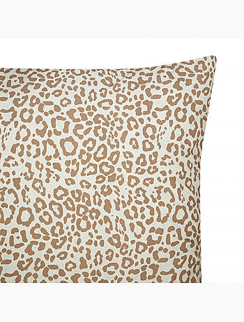 Juego de ropa de cama de algodón con estampado de leopardo