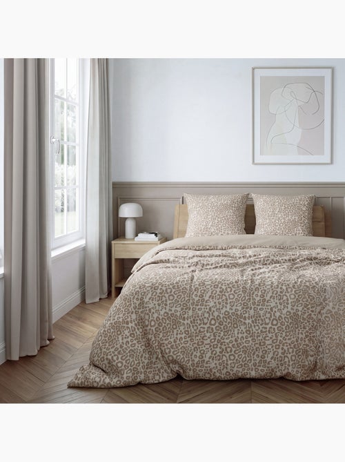 Juego de ropa de cama de algodón con estampado de leopardo - Kiabi Juego de ropa de cama de algodón con estampado de leopardo - Kiabi