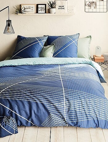 Juego de ropa de cama de matrimonio reversible con estampado gráfico
