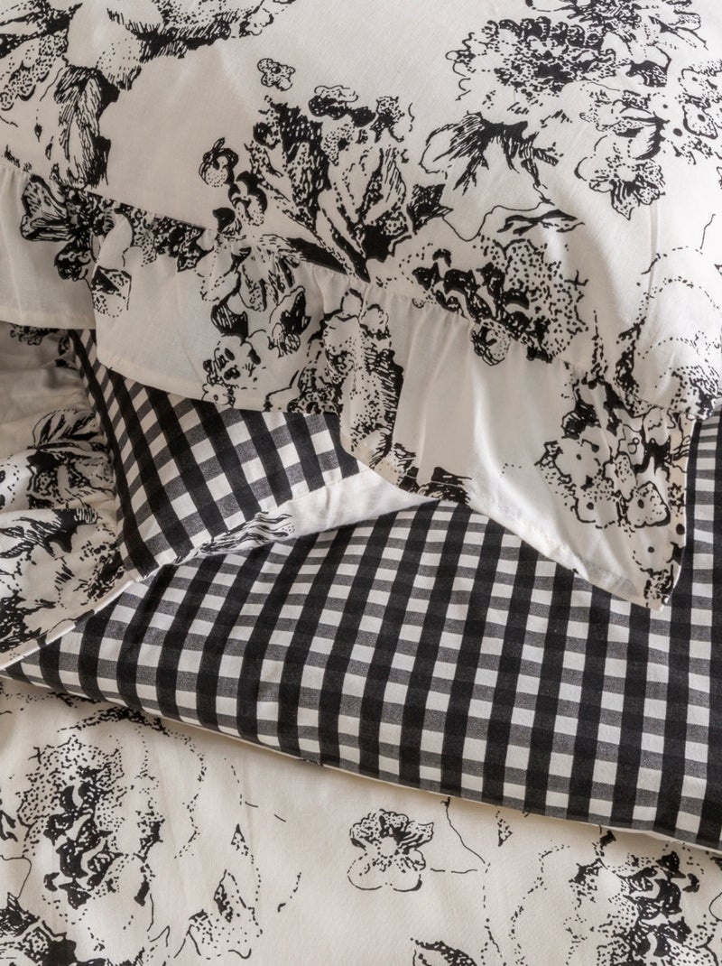 Juego de ropa de cama doble de algodón con estampado color crudo Crudo - Kiabi