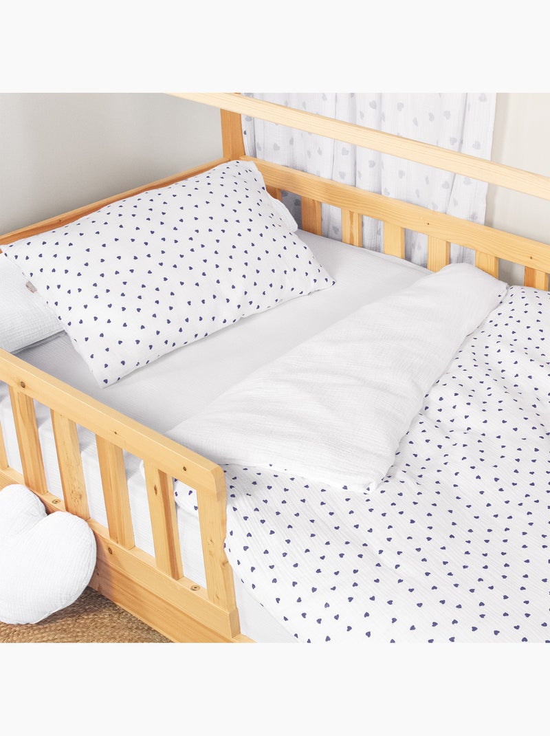 Juego de ropa de cama para bebé reversible gasa de algodón | SEVIRA KIDS Azul - Kiabi