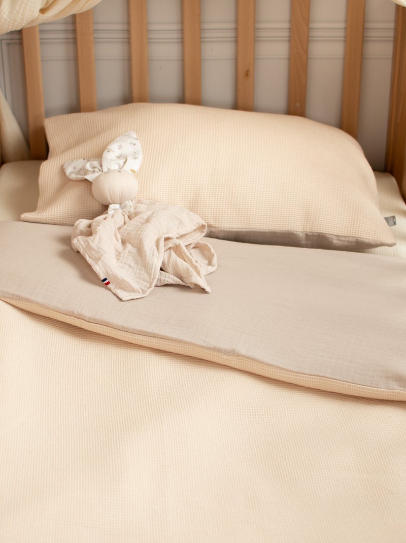 Juego de ropa de cama para bebé reversible gasa de algodón | SEVIRA KIDS Beige - Kiabi