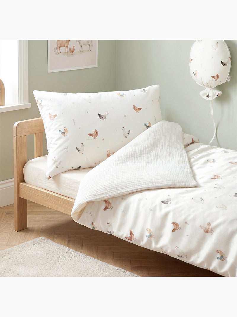Juego de ropa de cama para bebé reversible gasa de algodón | SEVIRA KIDS Crudo - Kiabi