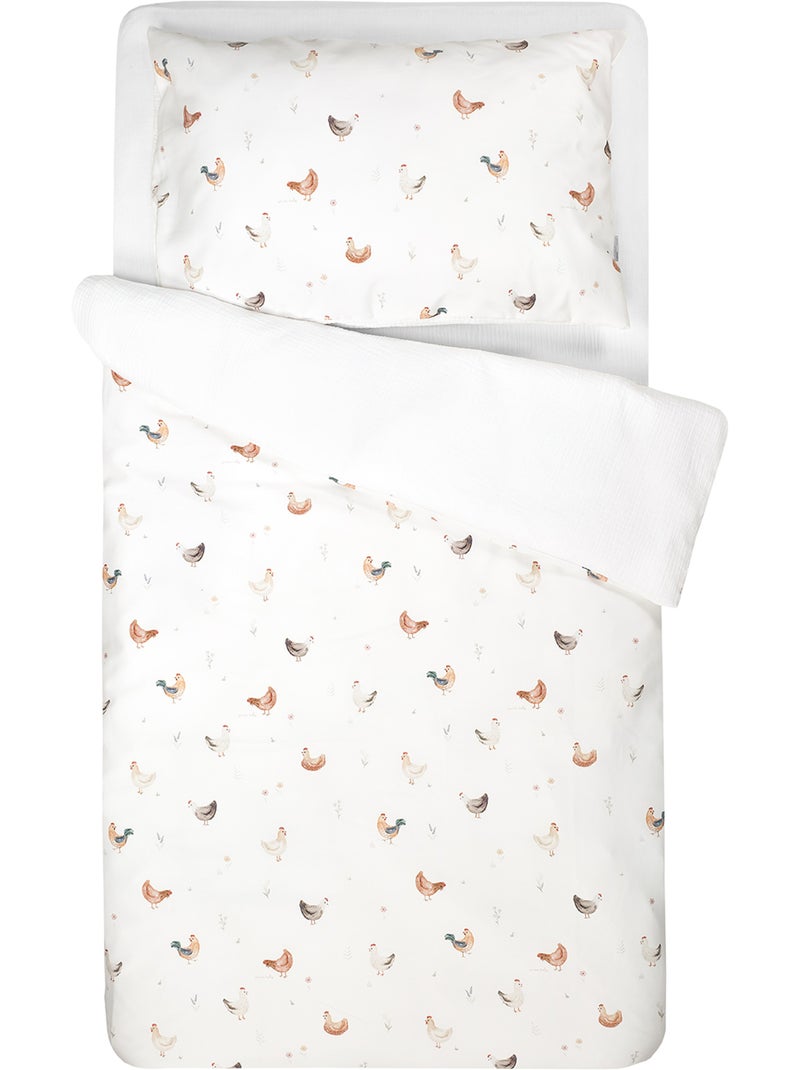 Juego de ropa de cama para bebé reversible gasa de algodón | SEVIRA KIDS Crudo - Kiabi