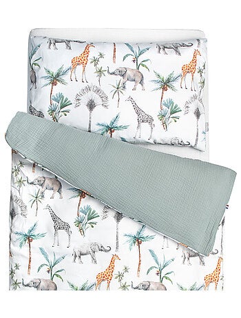 Juego de ropa de cama para bebé reversible gasa de algodón | SEVIRA KIDS