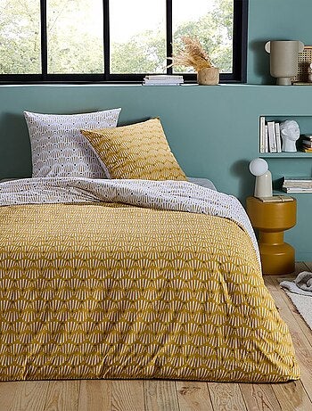 Juego de ropa de cama reversible de polialgodón para cama doble