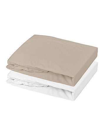 Juego de sábana bajera impermeable y sábana bajera de algodón