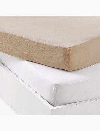 Juego de sábana bajera impermeable y sábana bajera de algodón