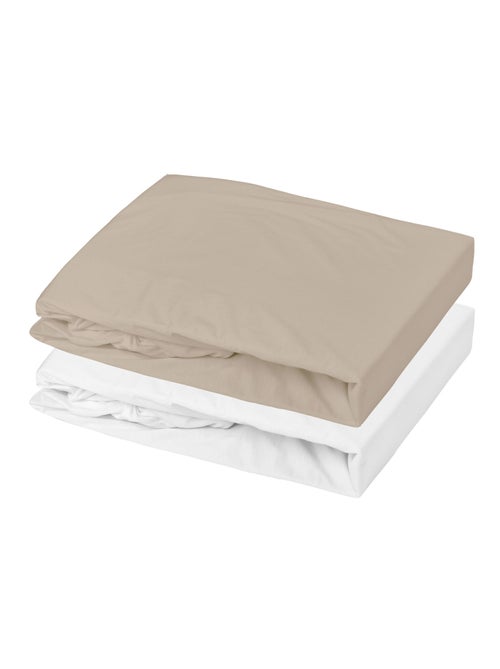 Juego de sábana bajera impermeable y sábana bajera de algodón - Kiabi Juego de sábana bajera impermeable y sábana bajera de algodón - Kiabi
