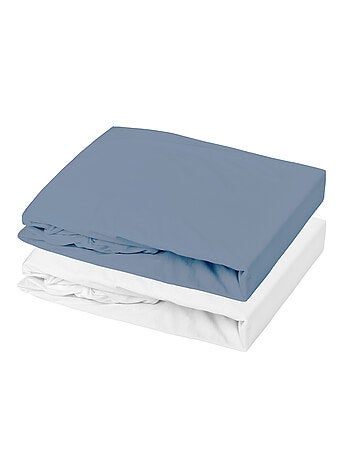 Juego de sábana bajera impermeable y sábana bajera de algodón