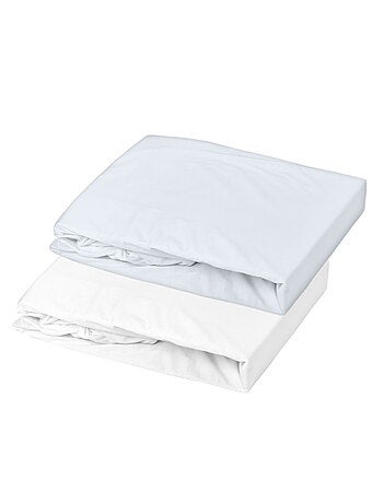 Juego de sábana bajera impermeable y sábana bajera de algodón