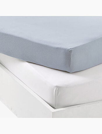 Juego de sábana bajera impermeable y sábana bajera de algodón