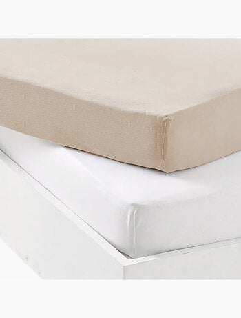 Juego de sábana bajera impermeable y sábana bajera de algodón