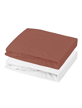 Juego de sábana bajera impermeable y sábana bajera de algodón