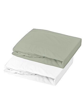 Juego de sábana bajera impermeable y sábana bajera de algodón