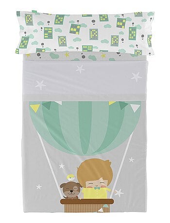 Juego de sábanas 2 piezas Air balloon "Happyfriday