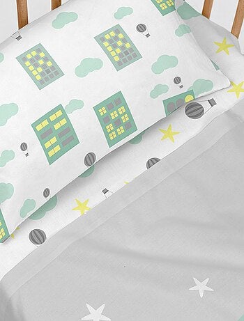 Juego de sábanas 2 piezas Air balloon "Happyfriday