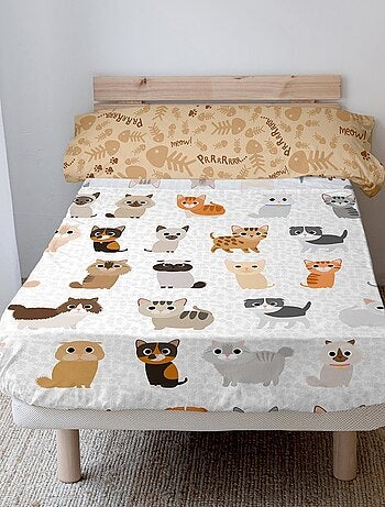 Juego de sábanas 2 piezas Cats "Happyfriday